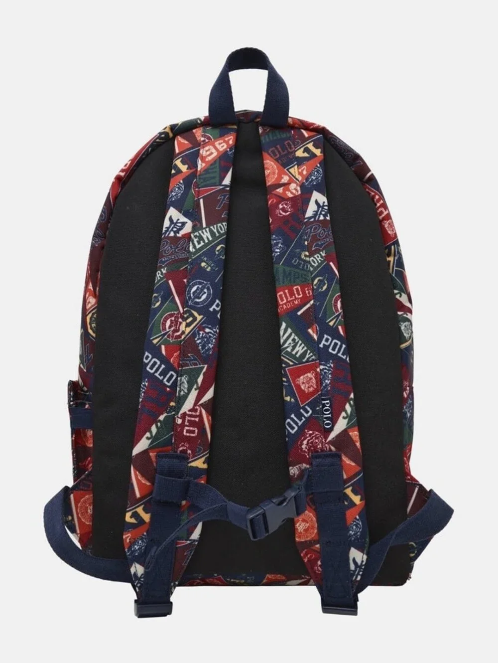 Polo by Ralph Lauren Multicolor Patchprint Backpack in Navy, Red, Green